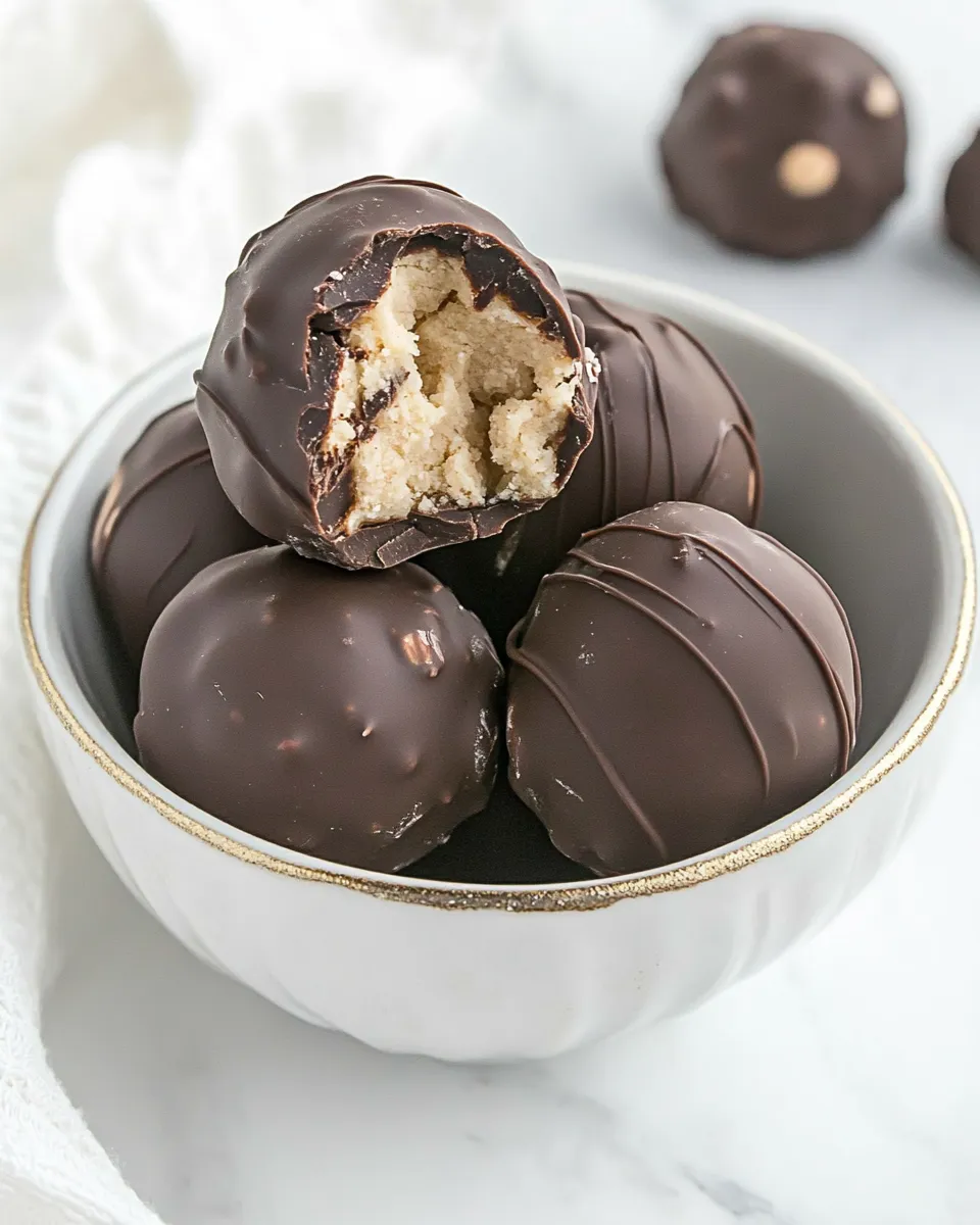 Easy Cookie Dough Chocolate Truffles recipe photo