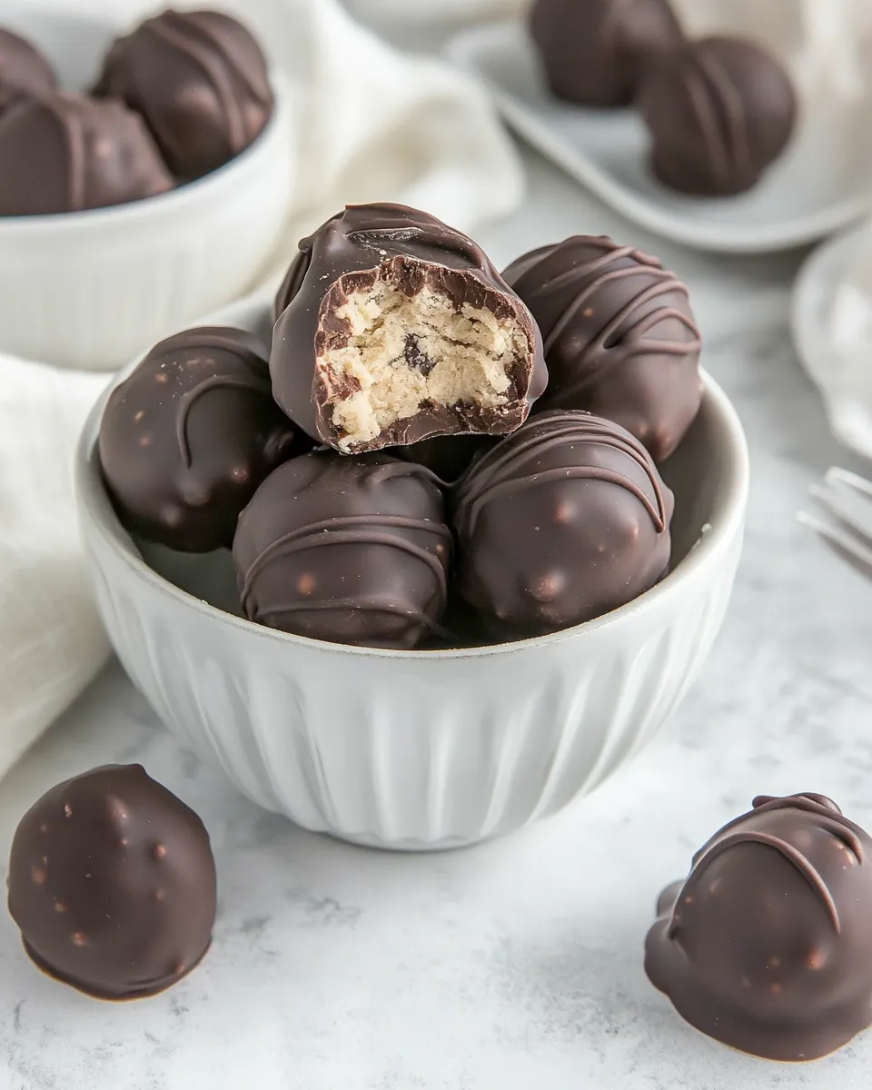 Best Cookie Dough Chocolate Truffles shot