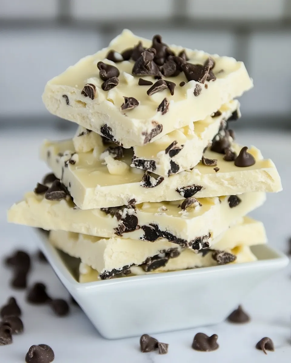 Delicious Cookies and Cream White Chocolate Bark shot