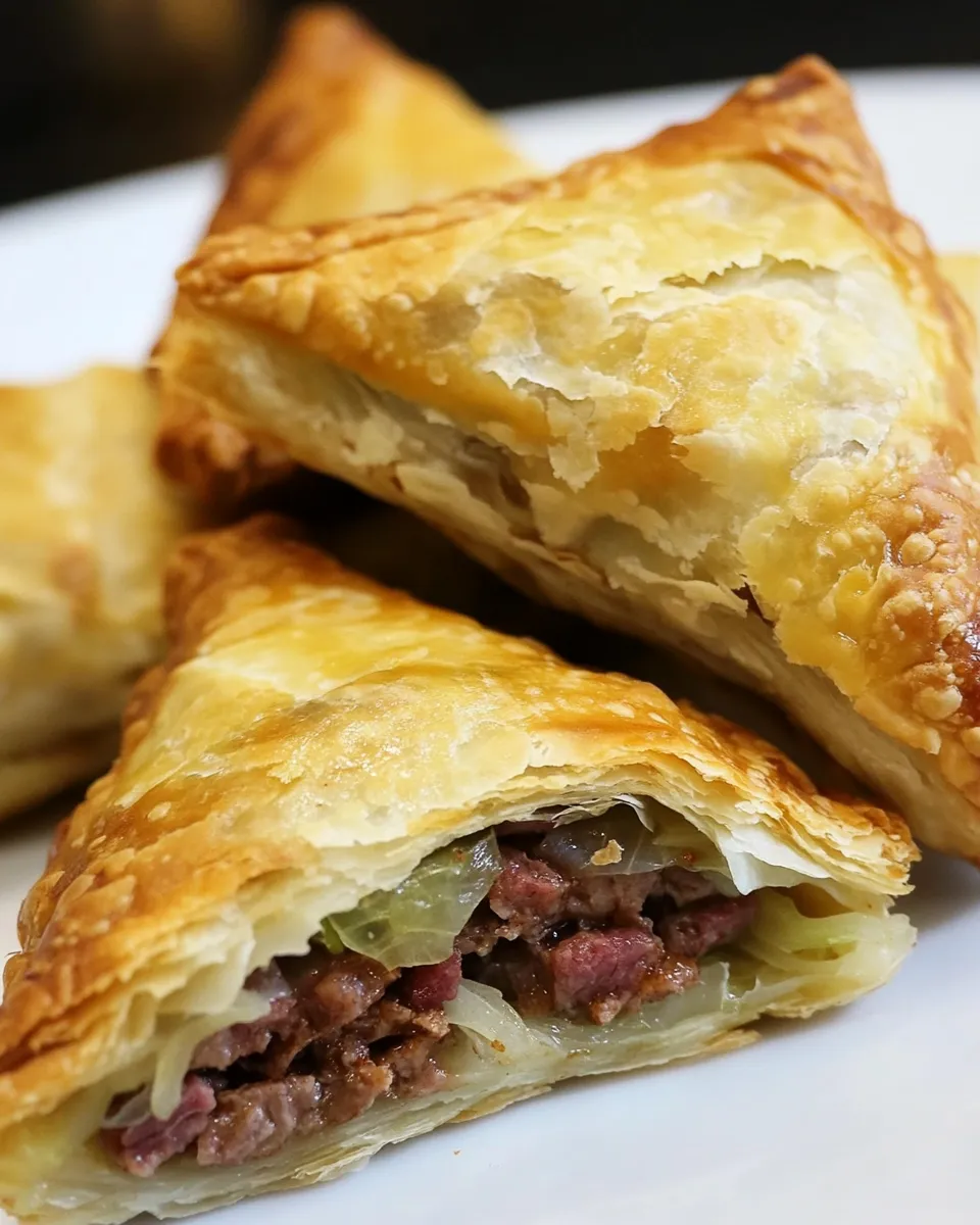 Homemade Corned Beef & Cabbage Turnovers recipe photo