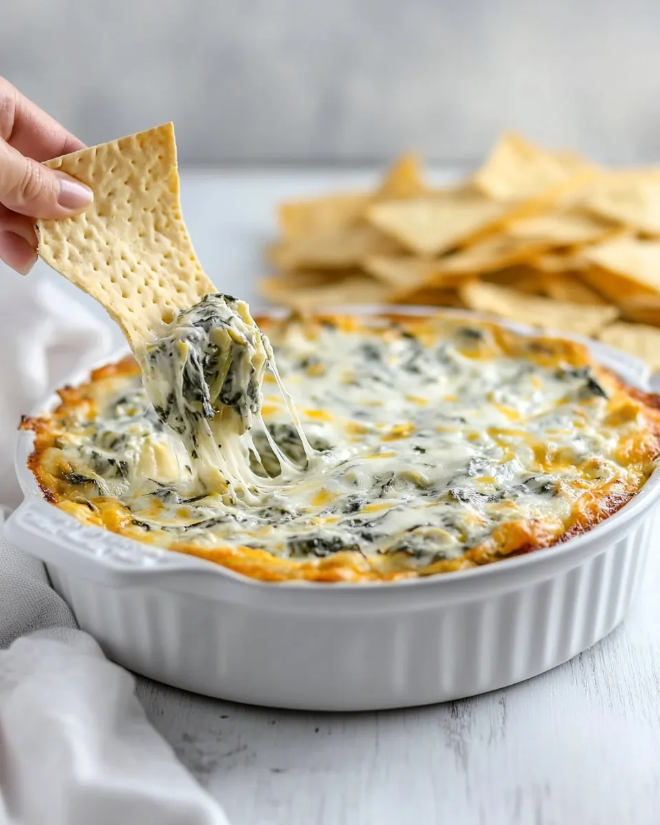 Homemade Creamy Baked Spinach Artichoke Dip photo
