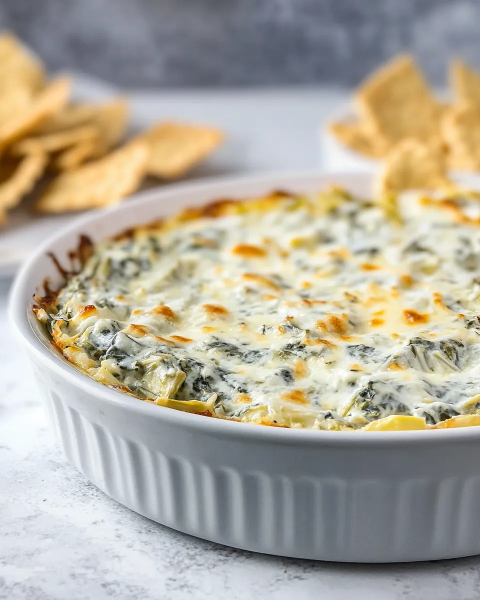 Classic Creamy Baked Spinach Artichoke Dip image