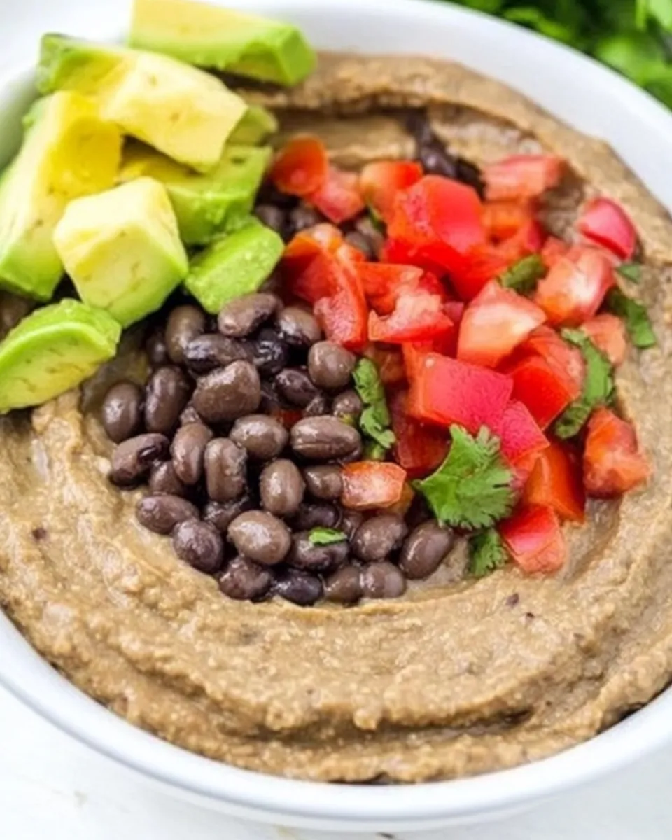 Delicious Creamy Black Bean Avocado Dip (Easy!) dish photo
