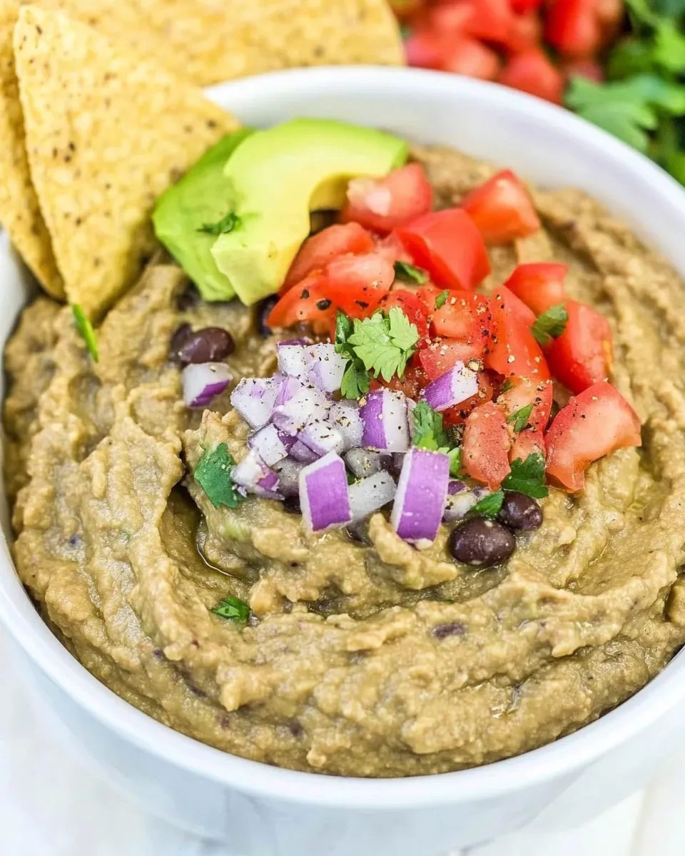 Tasty Creamy Black Bean Avocado Dip (Easy!) recipe image