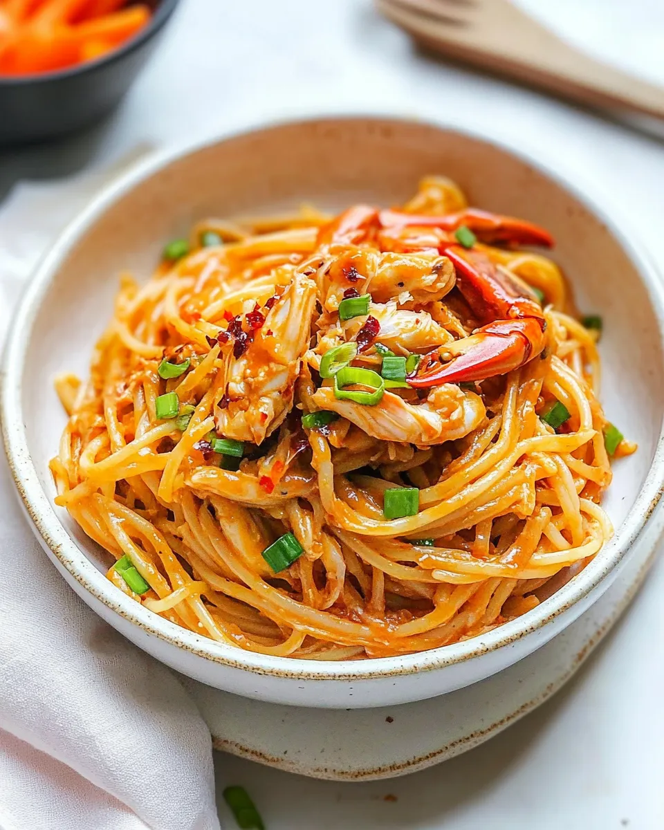 Easy Creamy Chili Crab Pasta recipe photo