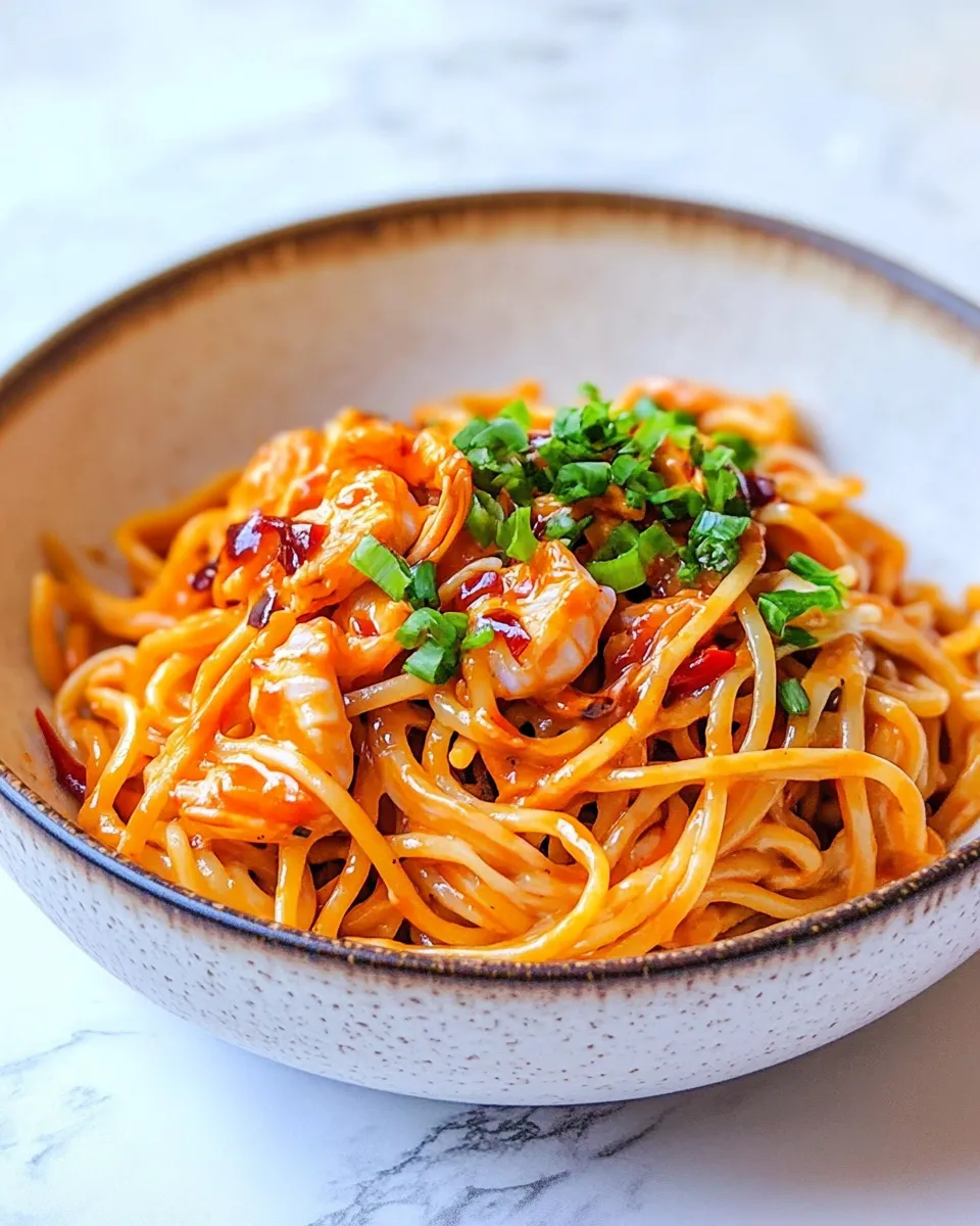 Delicious Creamy Chili Crab Pasta shot