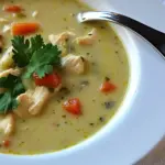 Homemade Creamy Green Chile Chicken Soup Recipe photo