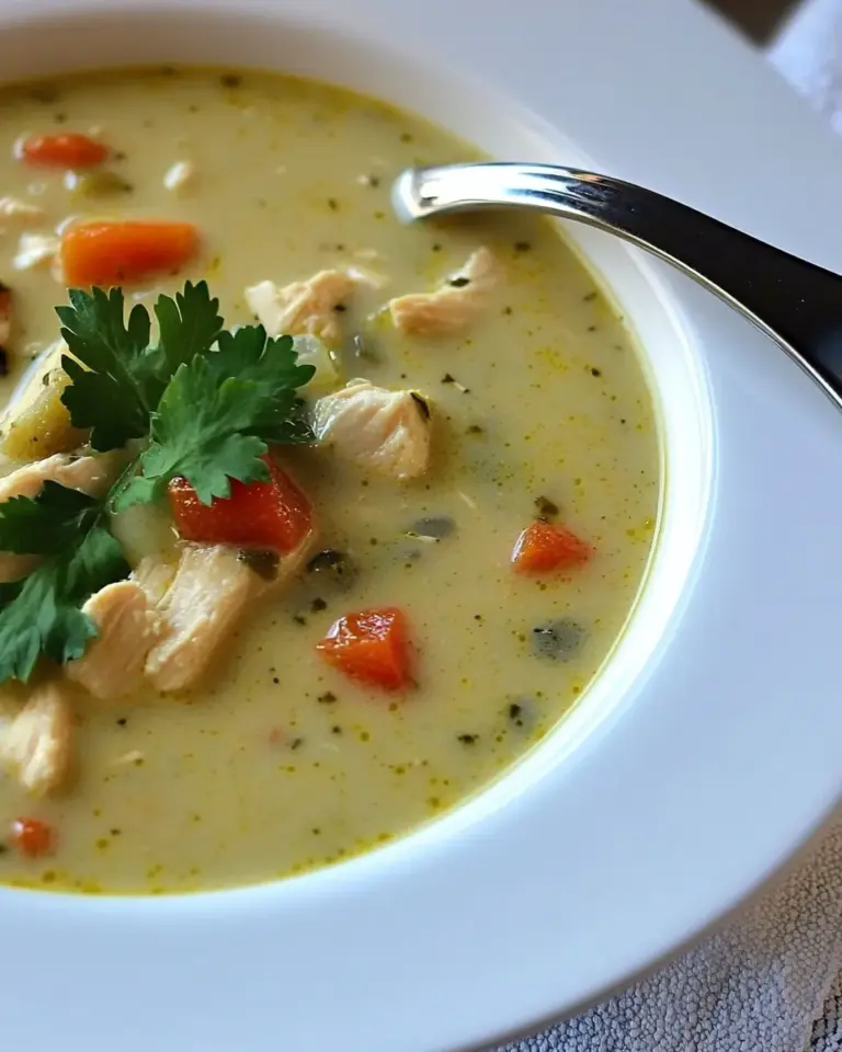Homemade Creamy Green Chile Chicken Soup Recipe photo