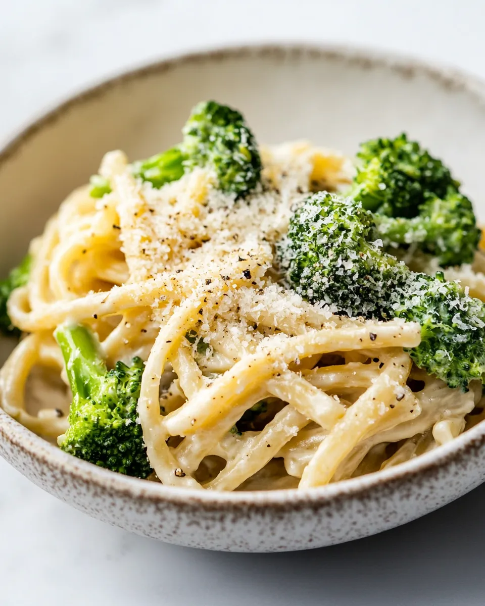 Delicious Creamy Lemon Broccoli Pasta shot