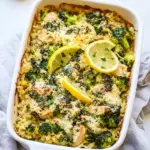 Homemade Creamy Lemon Chicken, Broccoli and Rice Casserole photo
