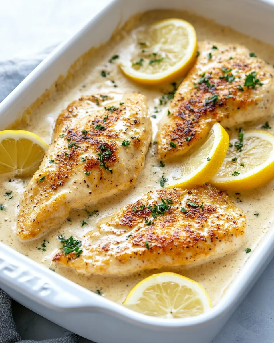 Delicious Creamy Lemon Parmesan Chicken shot
