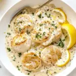 Easy Creamy Lemon Parmesan Scallops Insanely Good! recipe photo