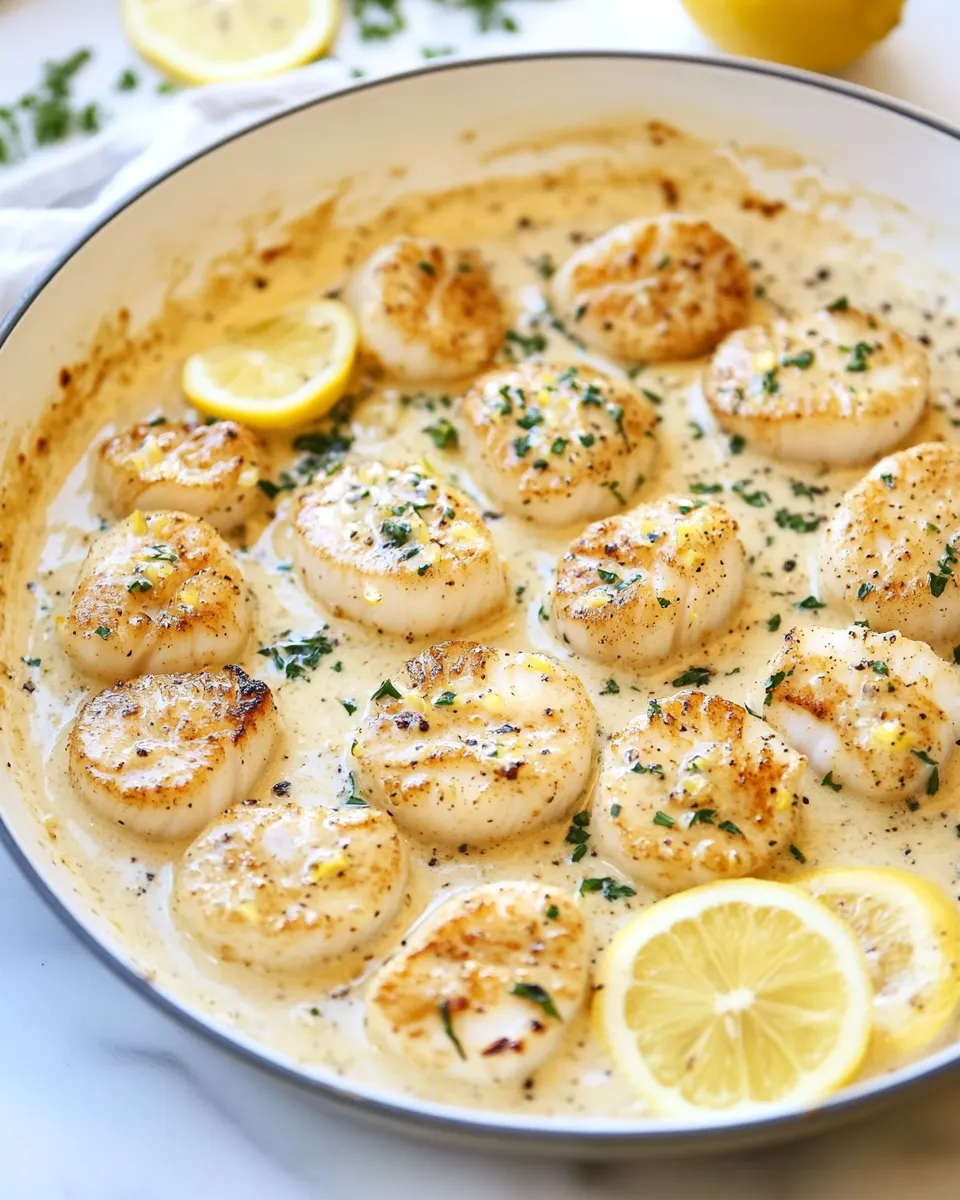 Best Creamy Lemon Parmesan Scallops Insanely Good! dish photo