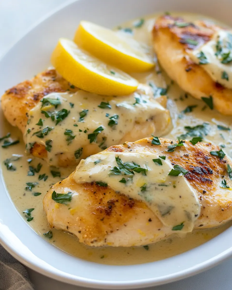 Delicious Creamy Lemon Romano Chicken shot