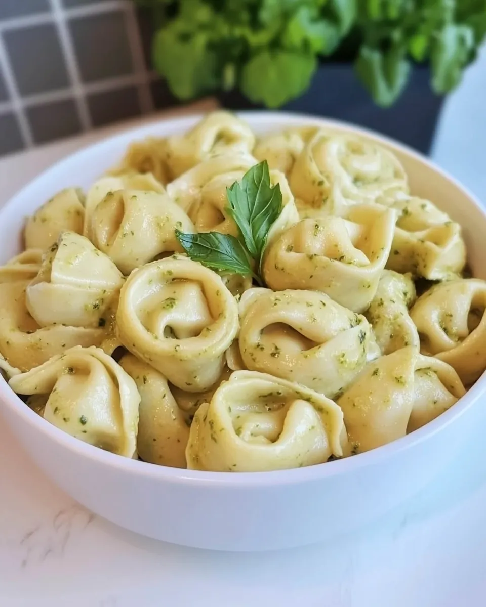 Best Creamy Pesto Tortellini image
