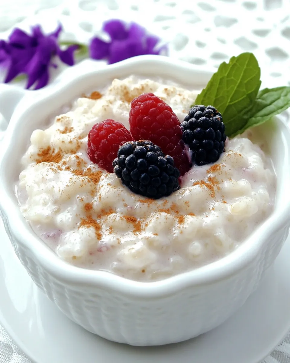 Classic Creamy Rice Pudding with Yogurt image