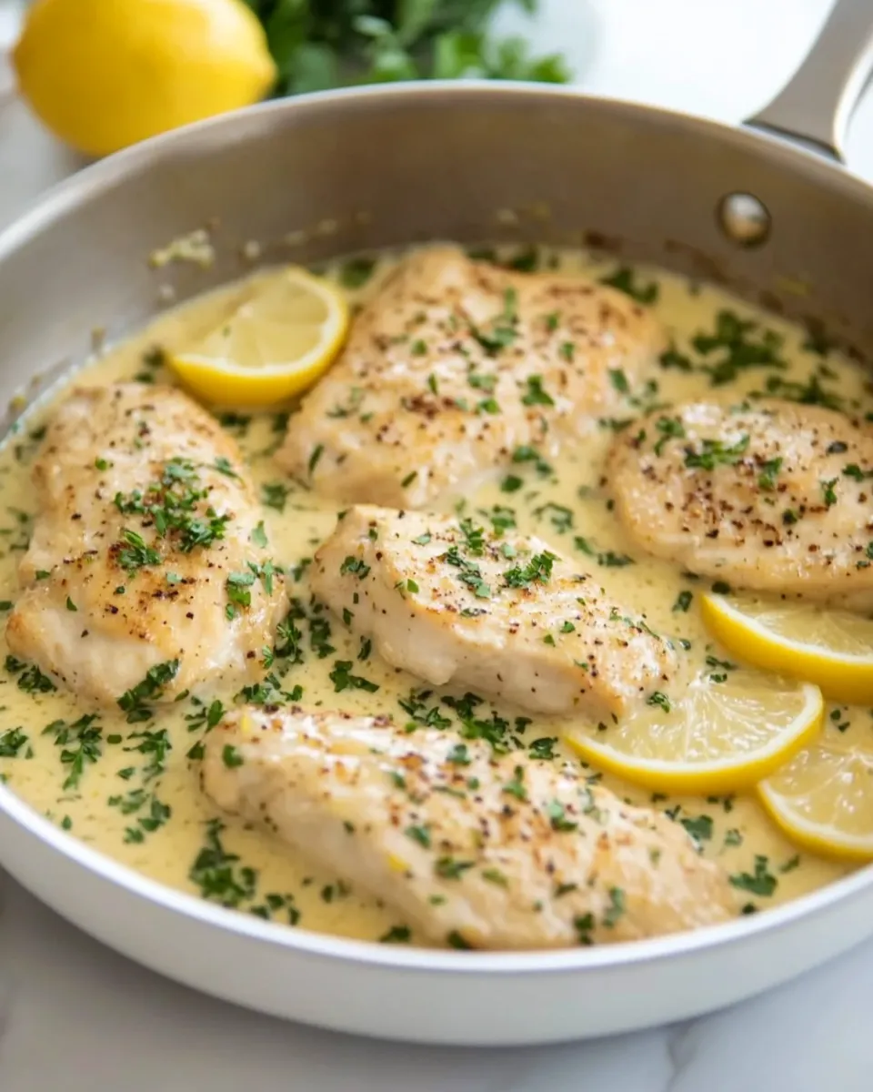 Quick Creamy Skillet Lemon Chicken recipe photo