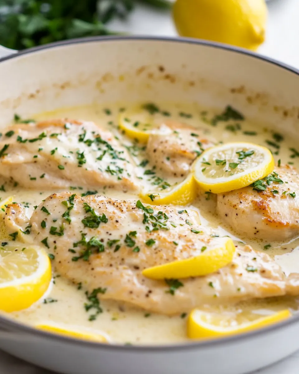 Savory Creamy Skillet Lemon Chicken dish photo