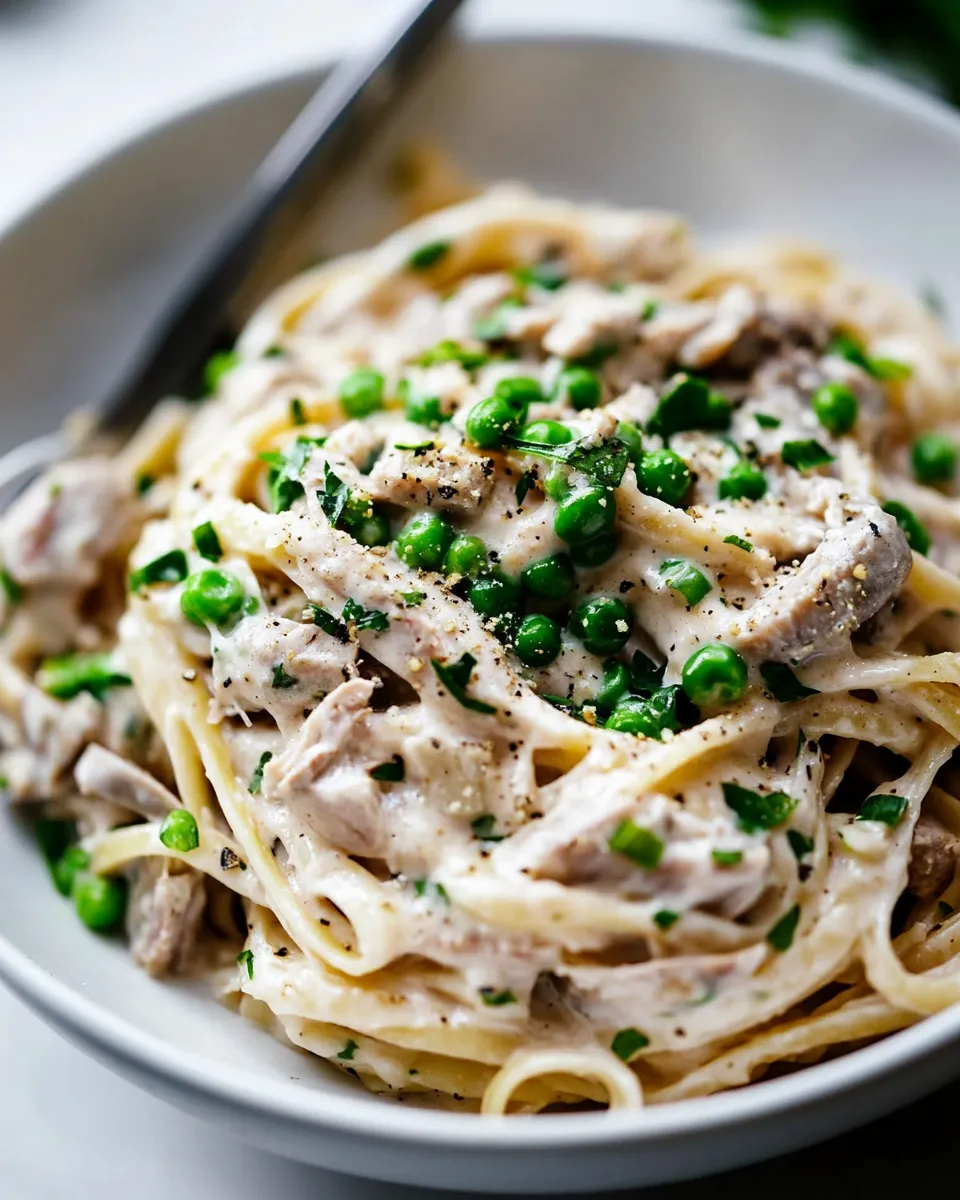 Quick Creamy Tuna Pasta shot