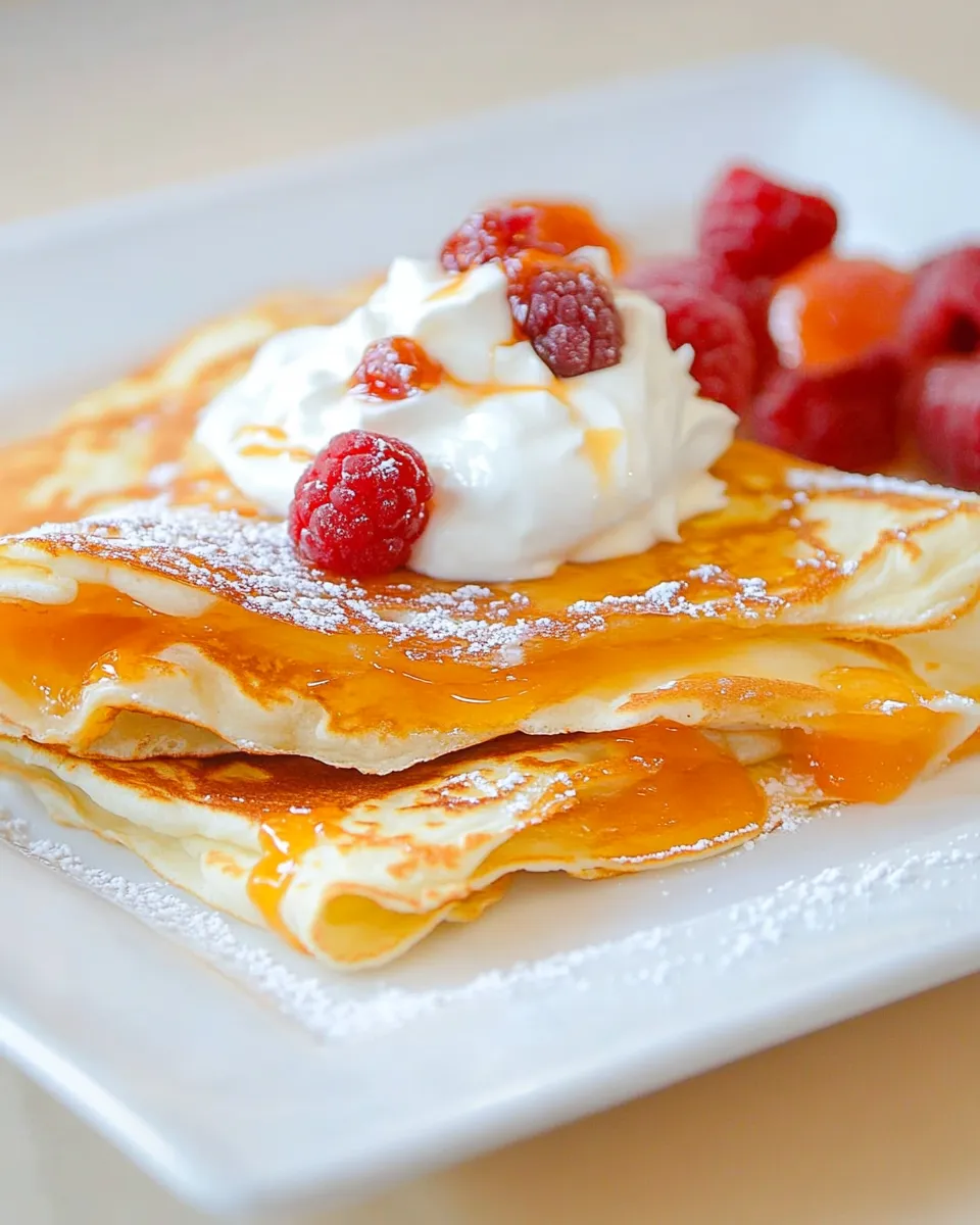 Delicious Crepes with Greek Yogurt Cream image