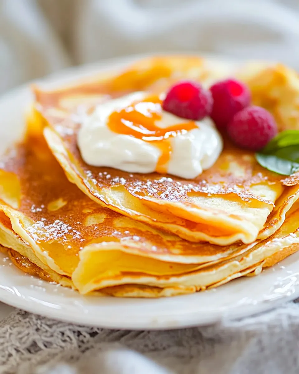 Easy Crepes with Greek Yogurt Cream recipe photo