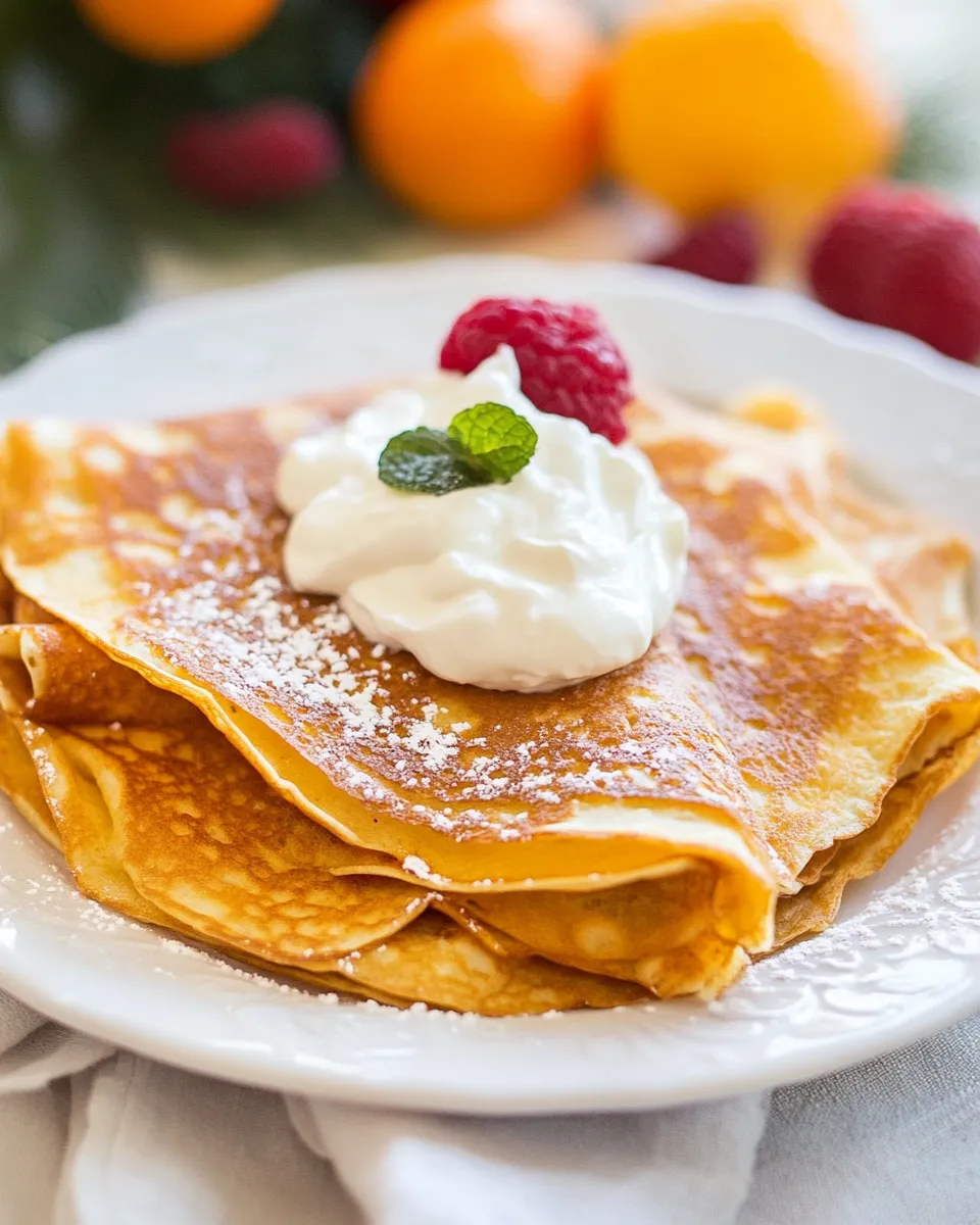 Healthy Crepes with Greek Yogurt Cream shot