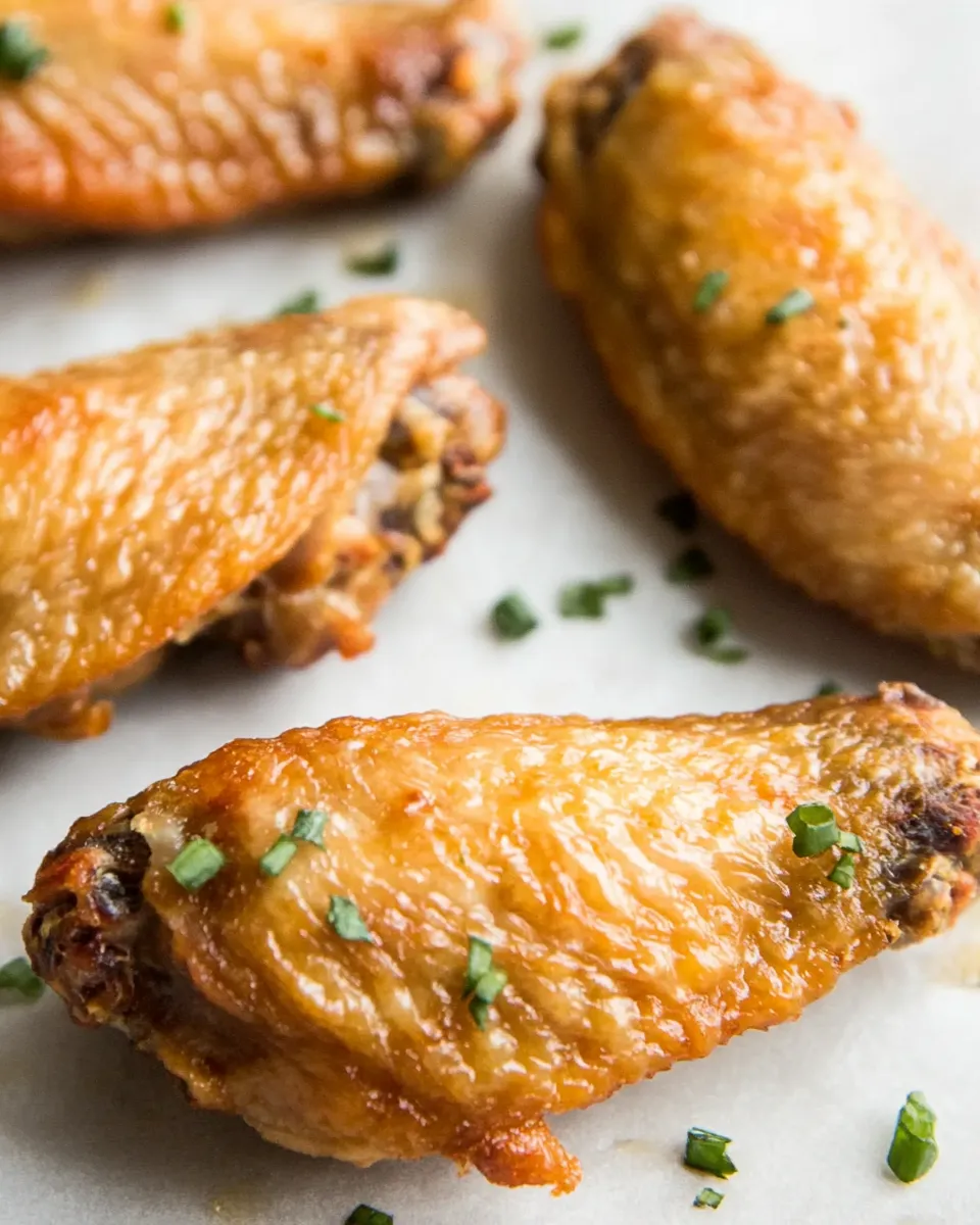 Easy Crispy Baked Chicken Wings (without Baking Powder) food shot