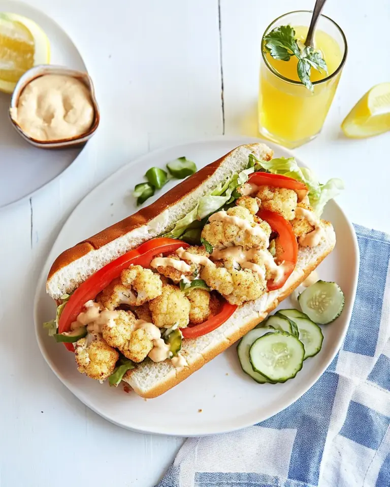 Homemade Crispy Cauliflower Po Boy Sandwich photo