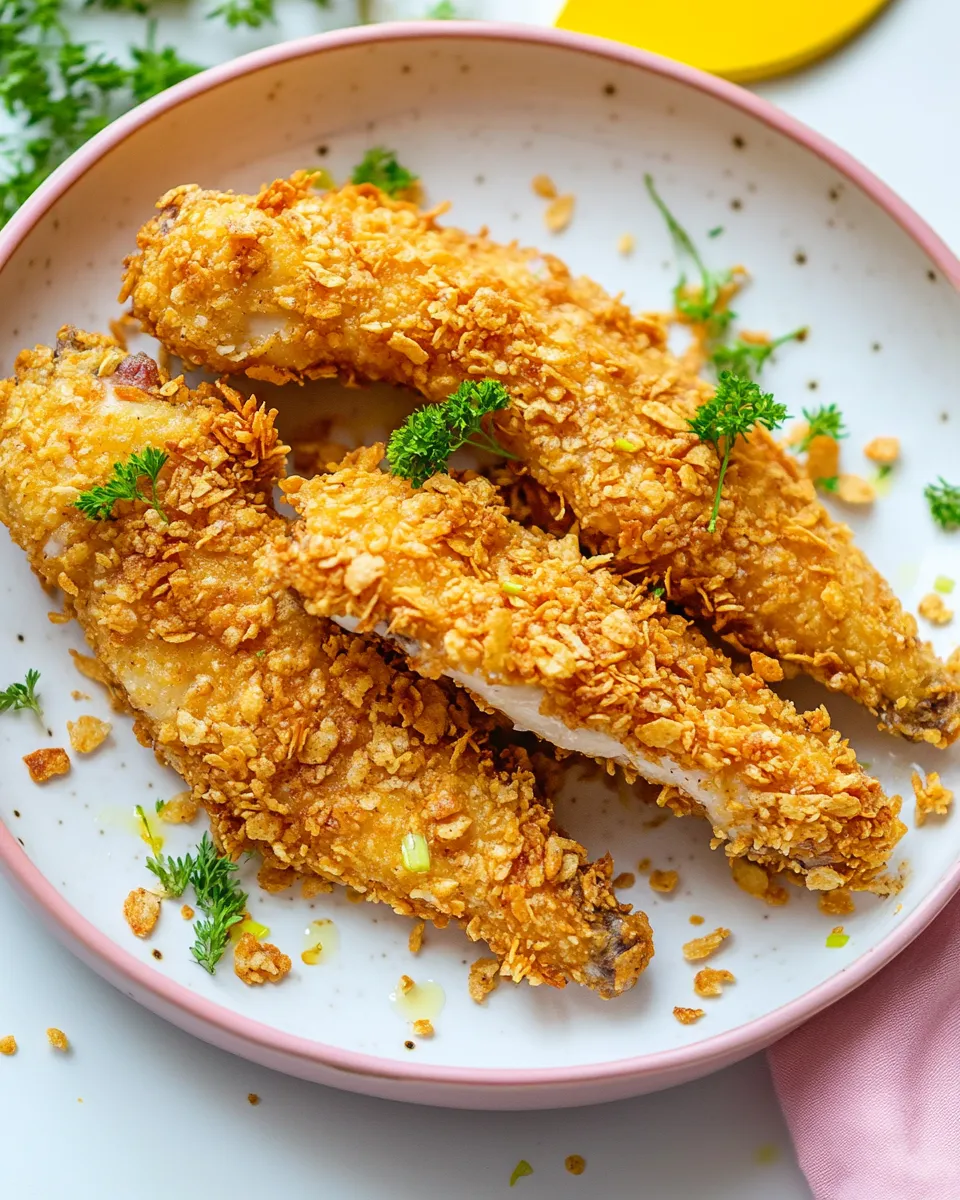 Delicious Crispy Cornflake Chicken shot