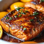 Homemade Crispy Honey Orange Glazed Salmon photo