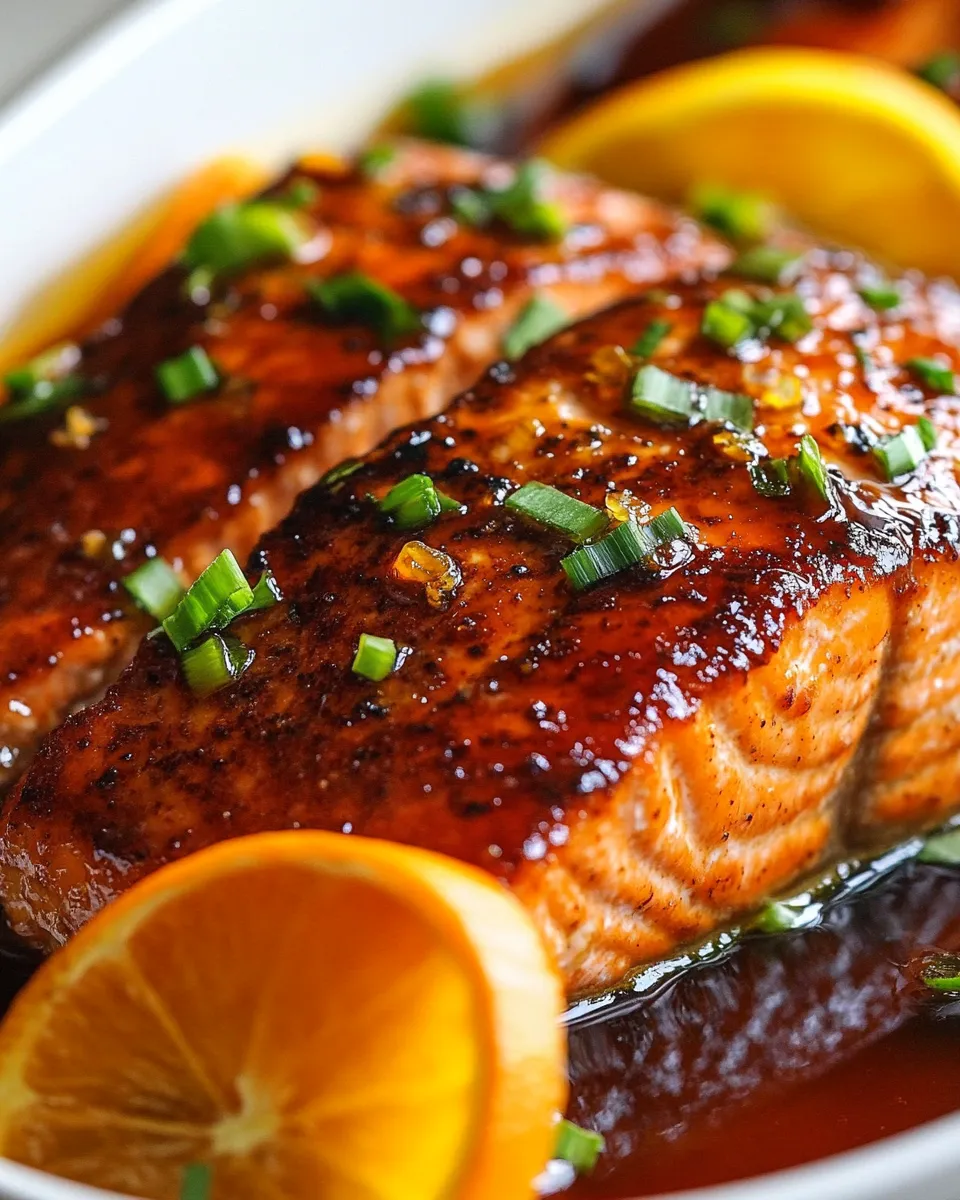 Easy Crispy Honey Orange Glazed Salmon recipe photo