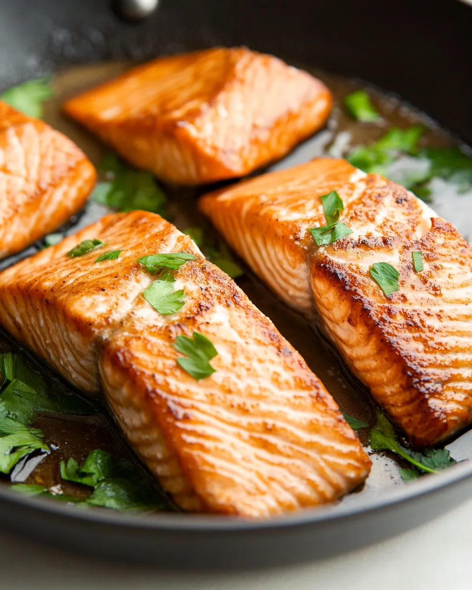 Easy Crispy Skillet Salmon Recipe photo