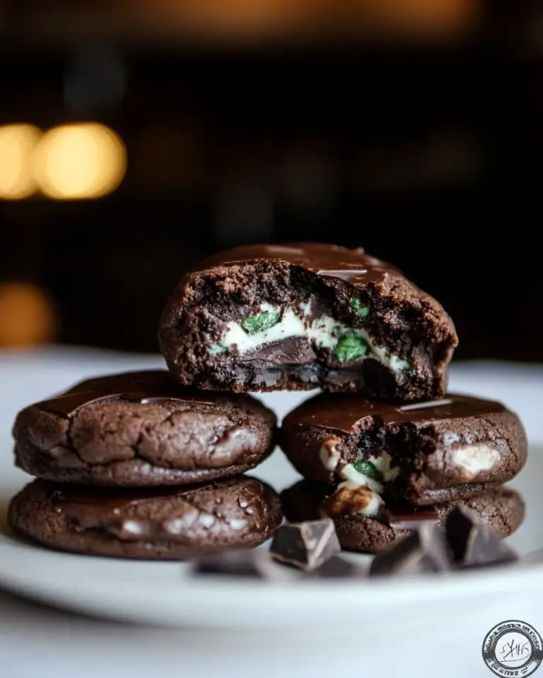 Homemade Crme de Menthe Stuffed Chocolate Cookies photo