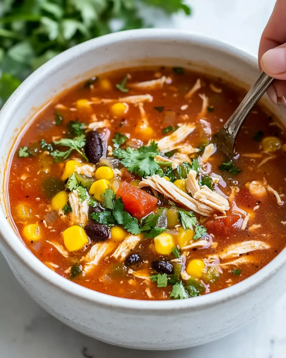 Classic Crock Pot Chicken Tortilla Soup image