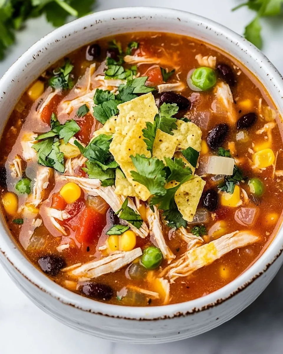 Delicious Crock Pot Chicken Tortilla Soup recipe photo