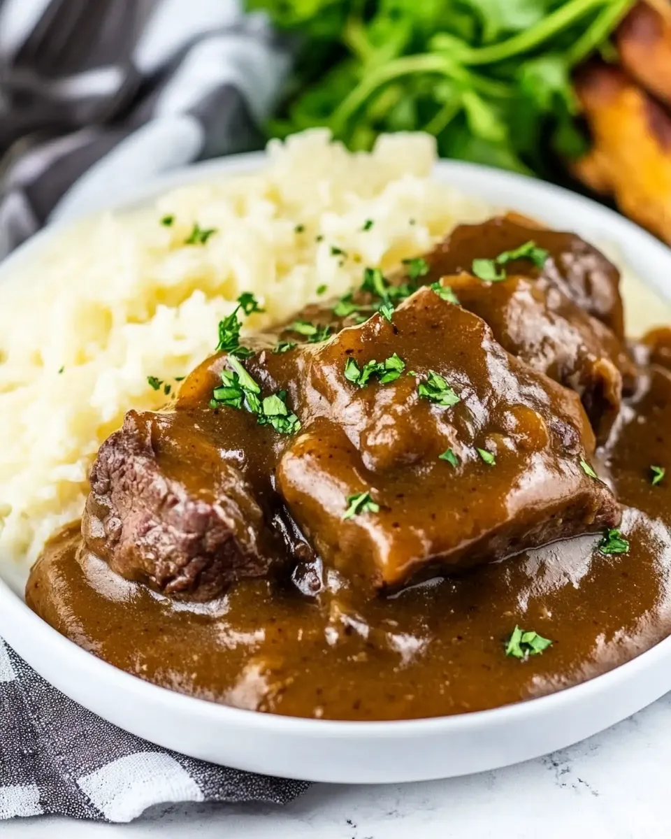 Easy Crock Pot Cubed Steak with Gravy recipe photo