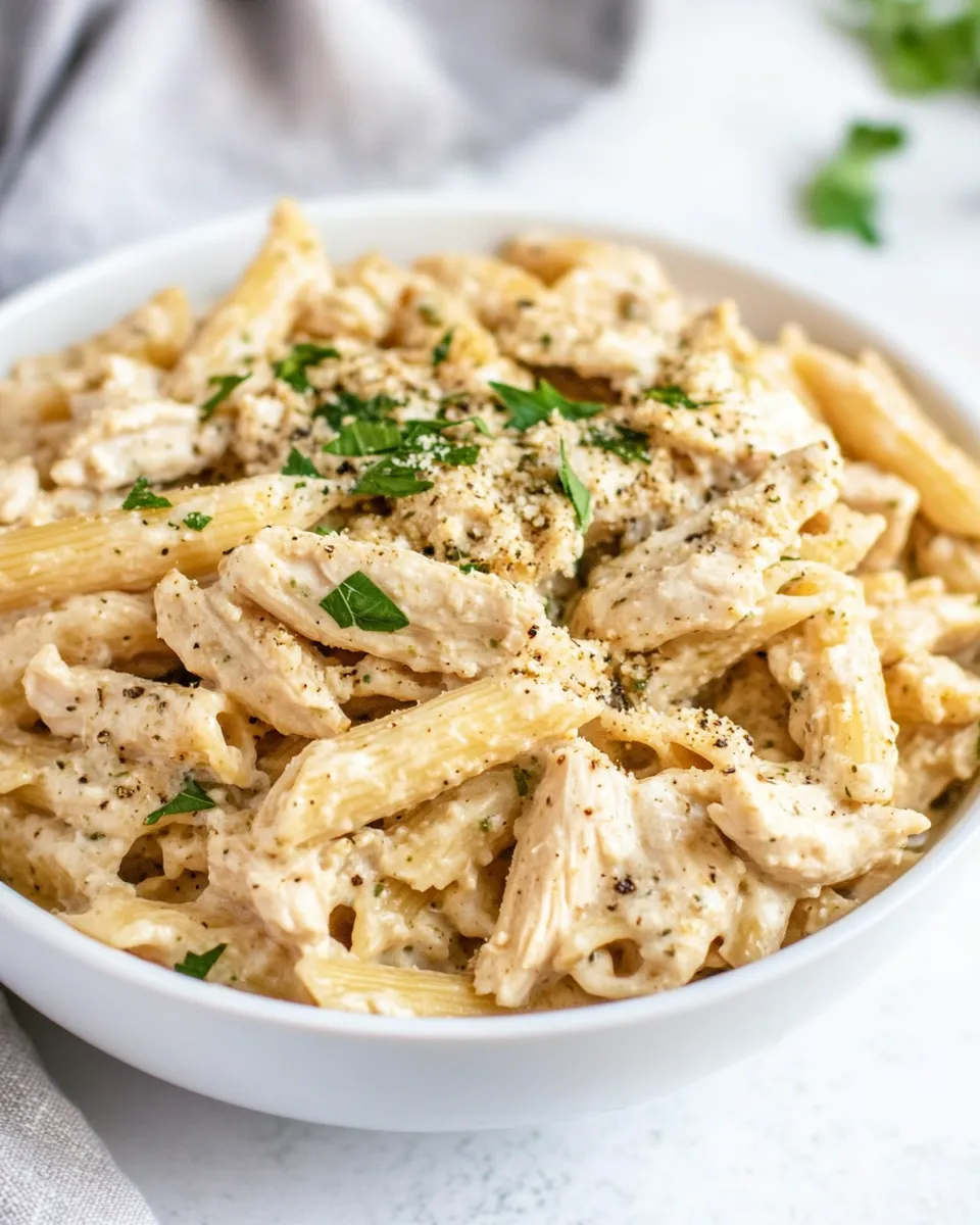 Easy Crock Pot Olive Garden Chicken Pasta photo
