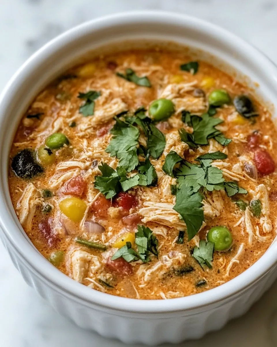 Healthy Crockpot Buffalo Chicken Chili dish photo