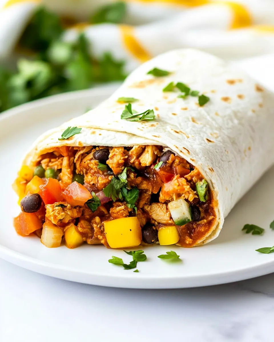 Homemade Crockpot Chicken Burritos photo