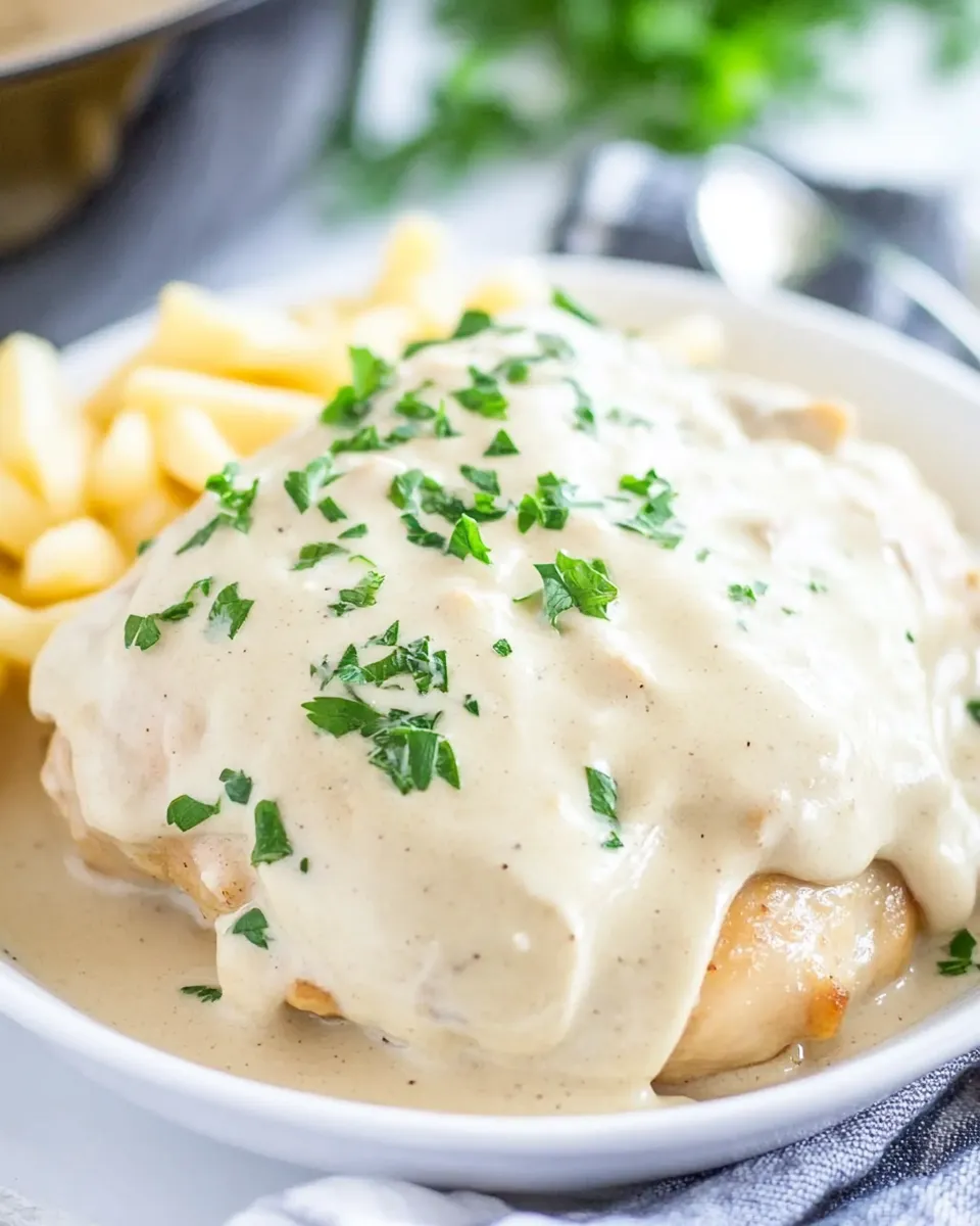 Classic Crockpot Creamy Garlic Parmesan Chicken image