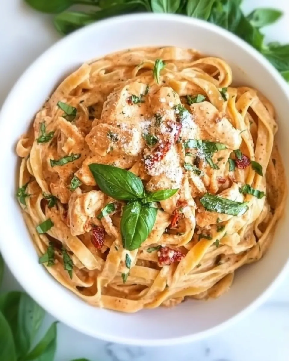 Best Crockpot Sun-Dried Tomato Chicken Alfredo recipe photo