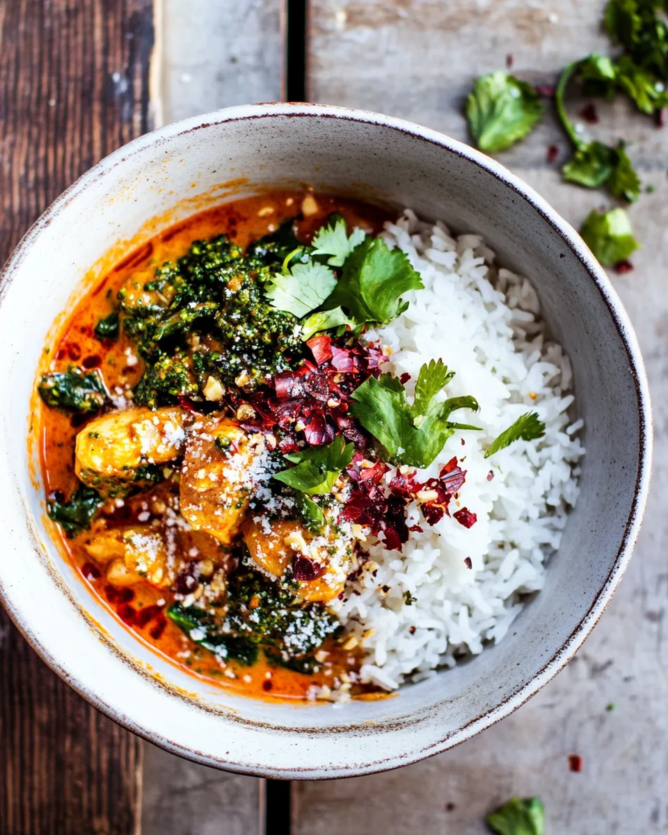 Healthy Crockpot Thai Broccoli Rabe Chicken Curry. picture