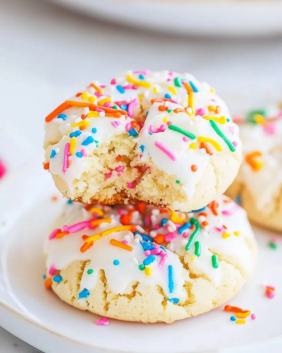 Delicious Crumbl Birthday Cake Cookies Copycat shot