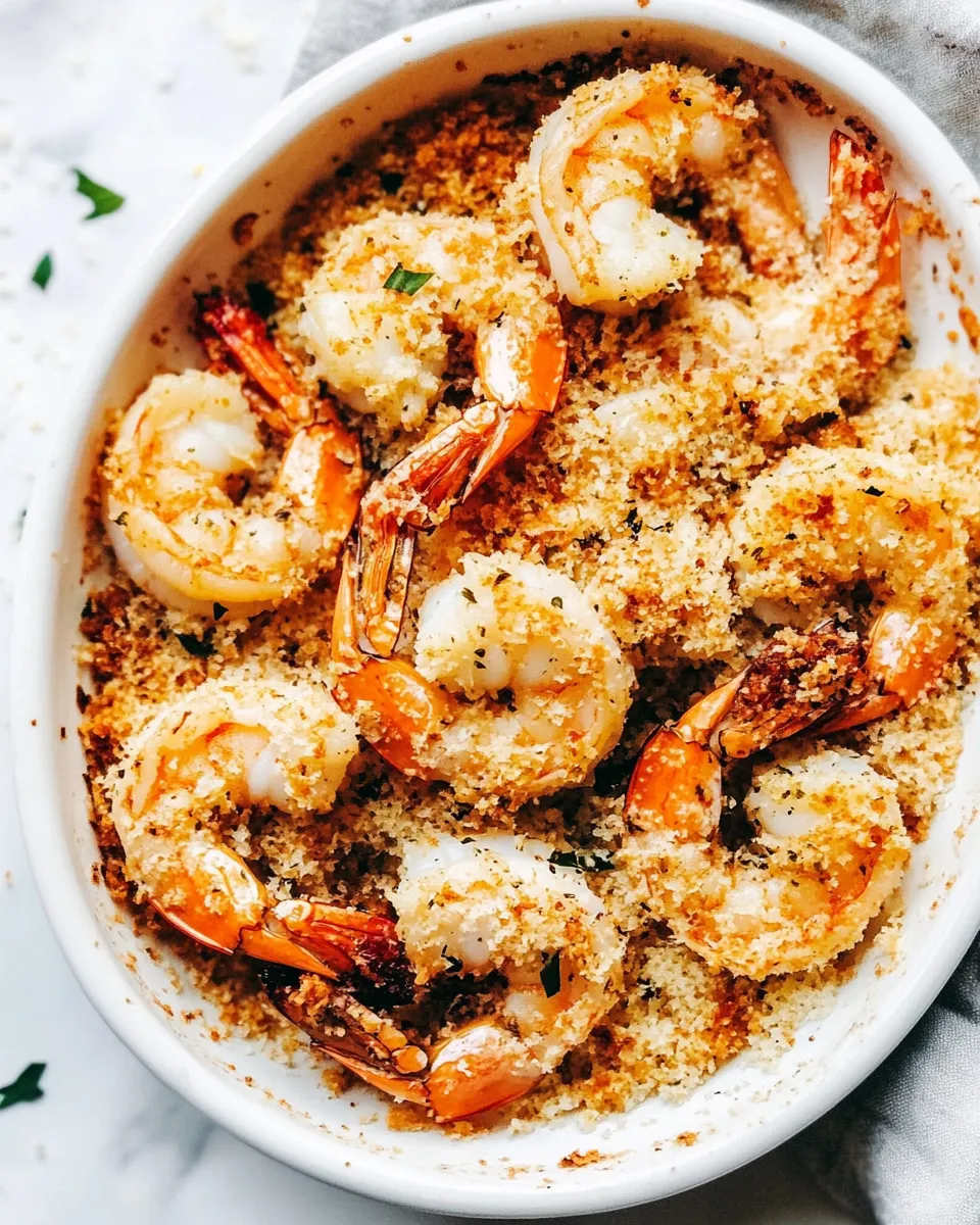 Savory Crunchy Baked Parmesan Garlic Shrimp image