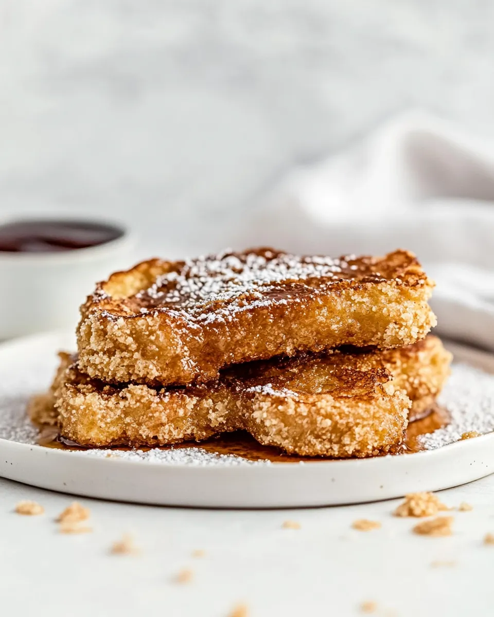 Delicious Crunchy French Toast shot