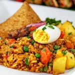 Homemade Cuban Rice and Eggs Dinner photo