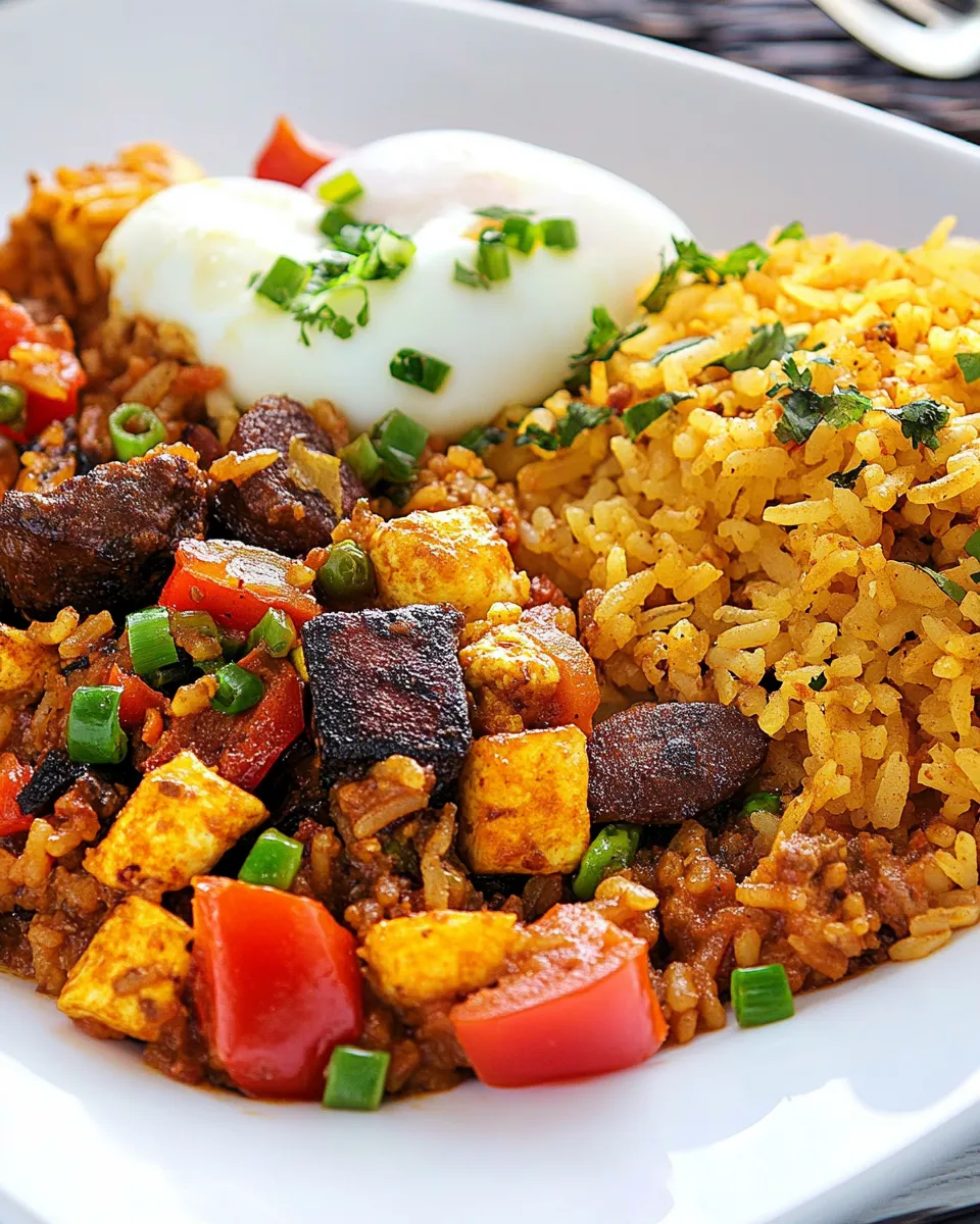 Classic Cuban Rice and Eggs Dinner image