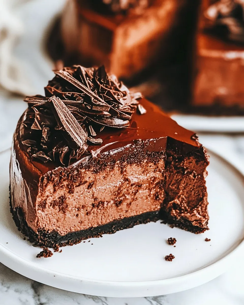 Homemade Dark Chocolate Cheesecake Recipe photo