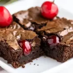 Homemade Dark Chocolate Cherry Brownies photo