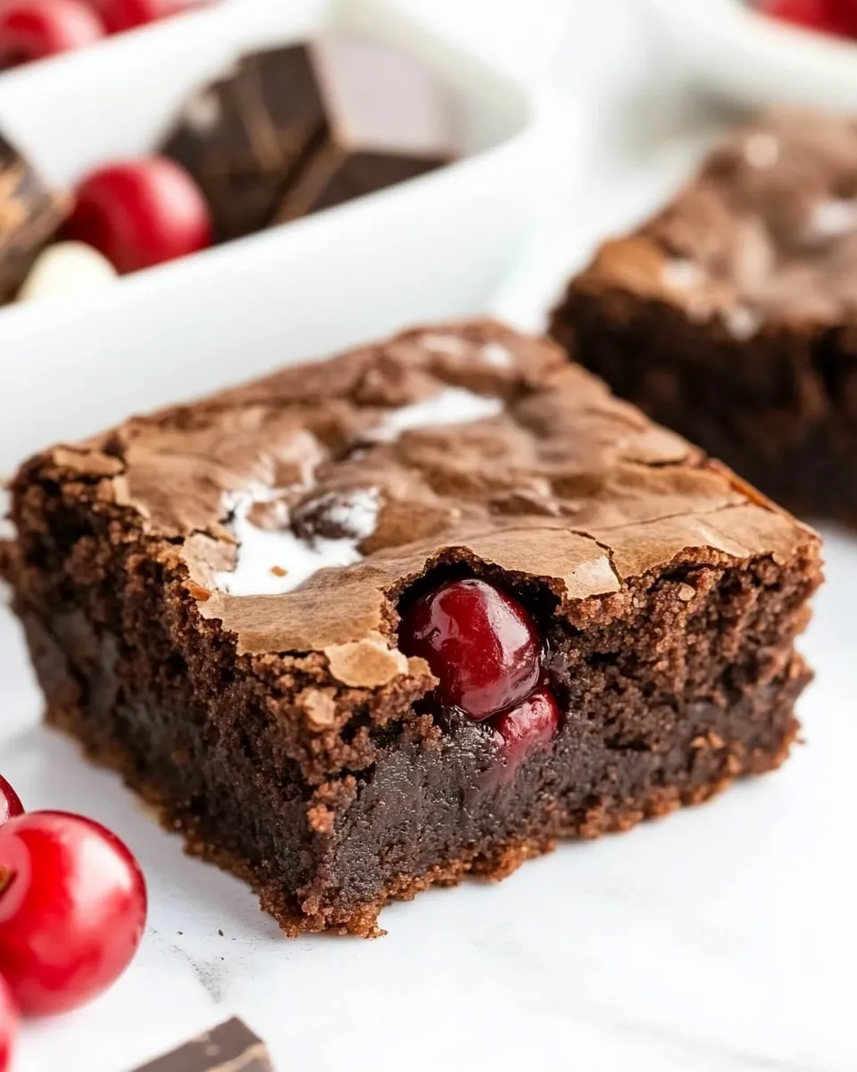 Classic Dark Chocolate Cherry Brownies image